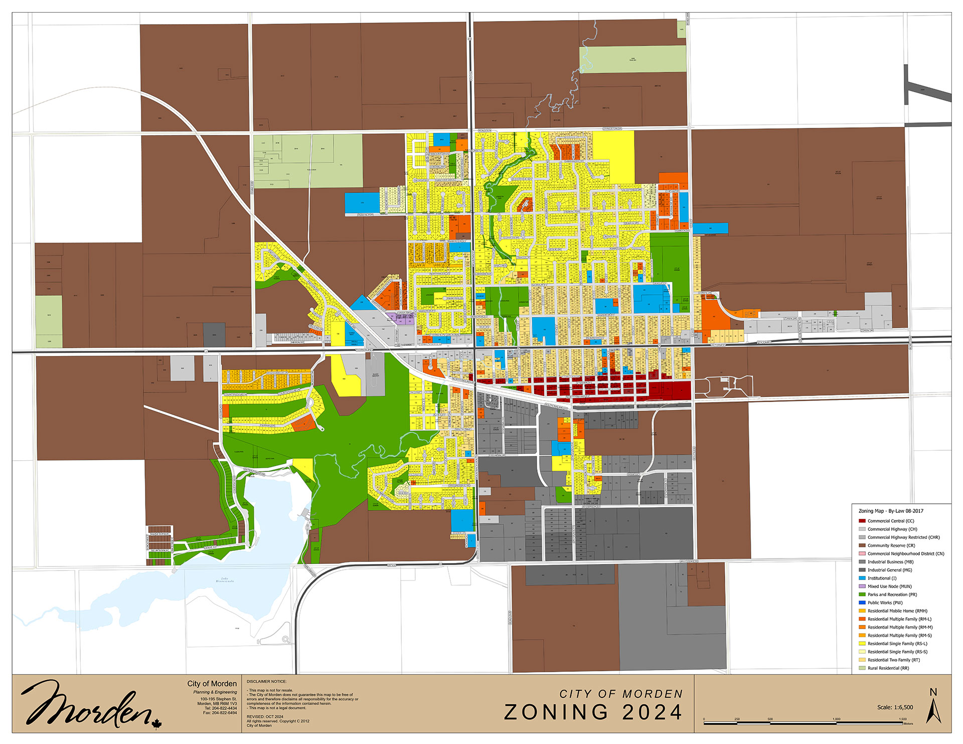 City of Morden Zoning Map